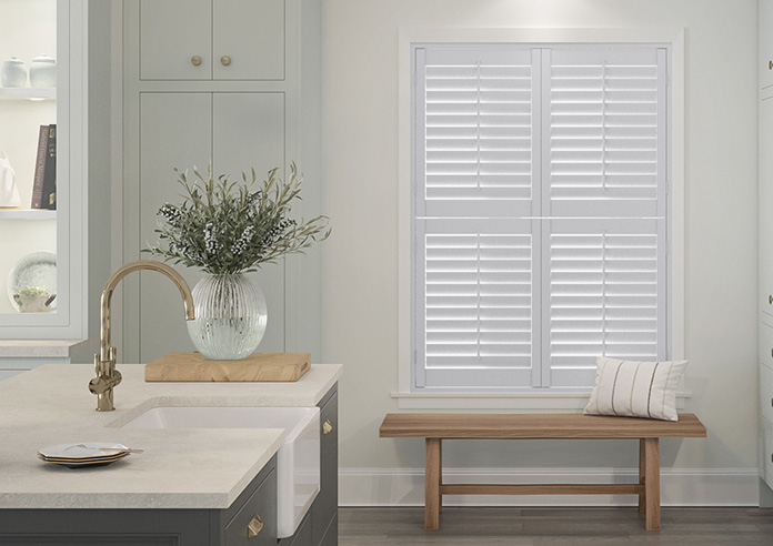 Bromley, Nimbus Grey - Tier on Tier Plantation Shutter - Image 6